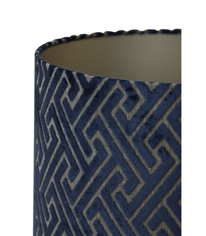Abat-jour cylindre Maze - Bleu - Ø30x21cm image number 4