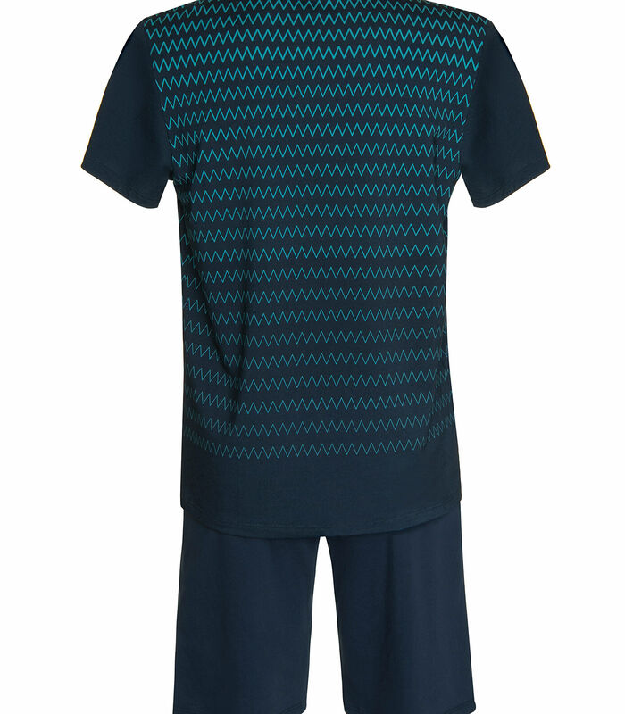 Pyjamashort t-shirt Hypnos blauw image number 3