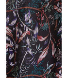 Grote blouse met bloemrijke print in viscose en zijden sluier image number 4