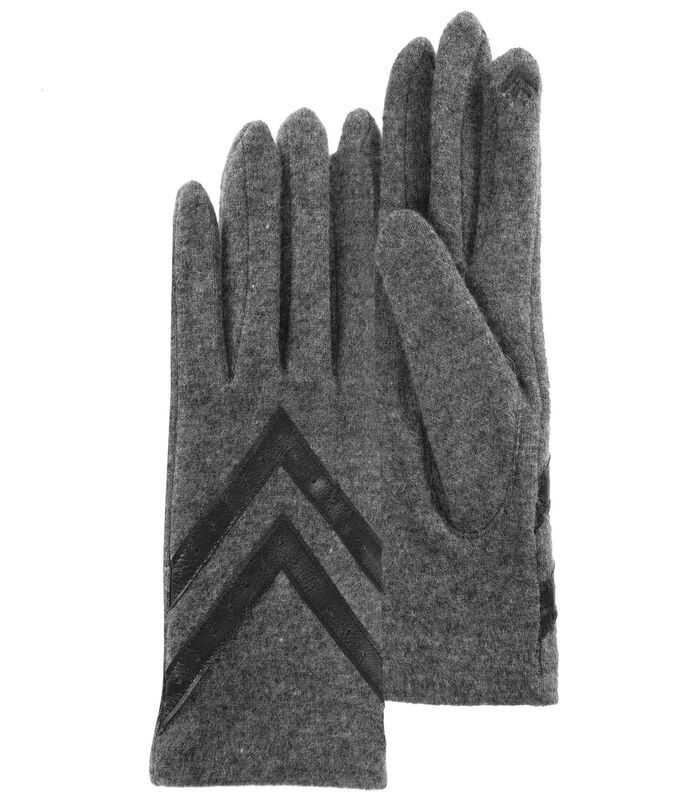 Wollen handschoenen - Touchscreen - Grijs image number 0