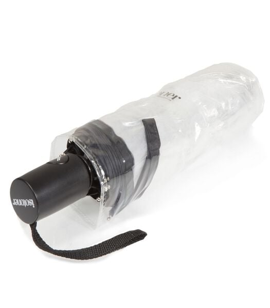Transparante paraplu PVC / Zwart