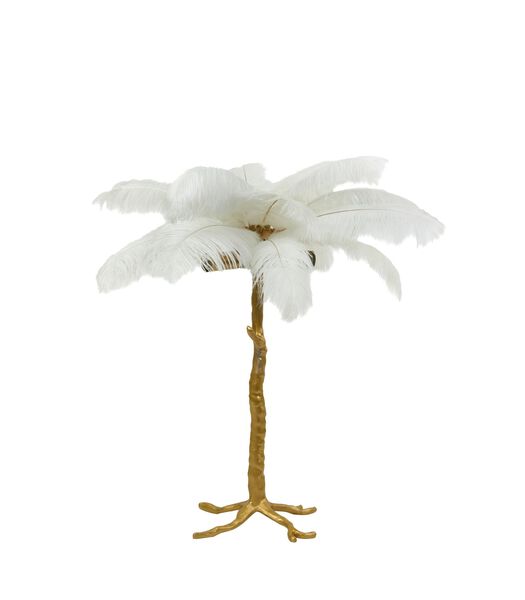 Lampe de Table Feather - Or/Blanc - Ø65cm
