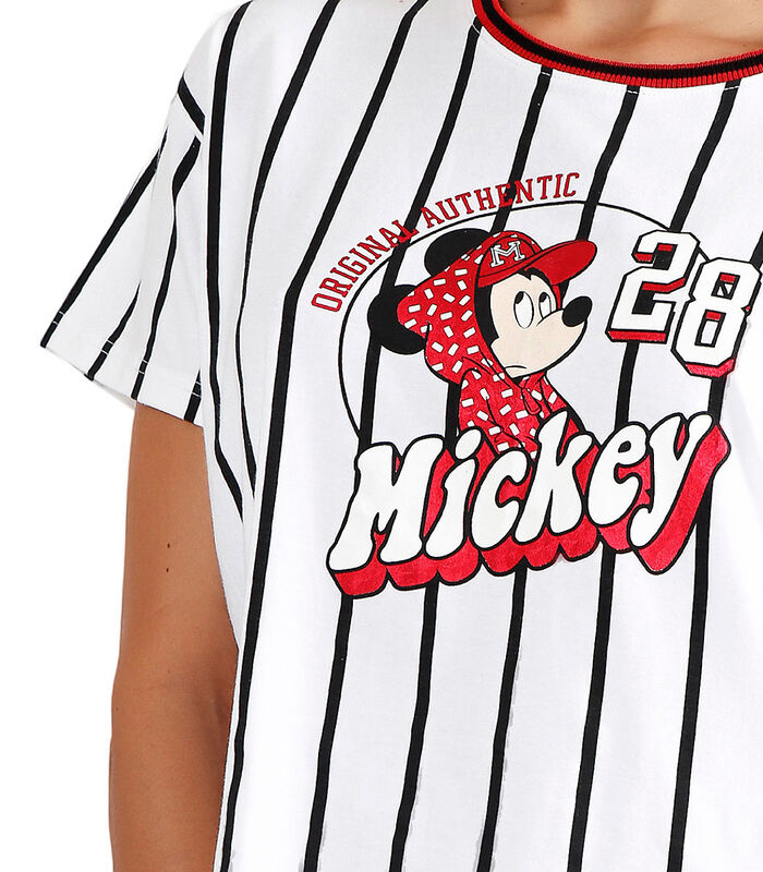 Pyjamabroek t-shirt Mickey Beisbol Disney wit image number 3