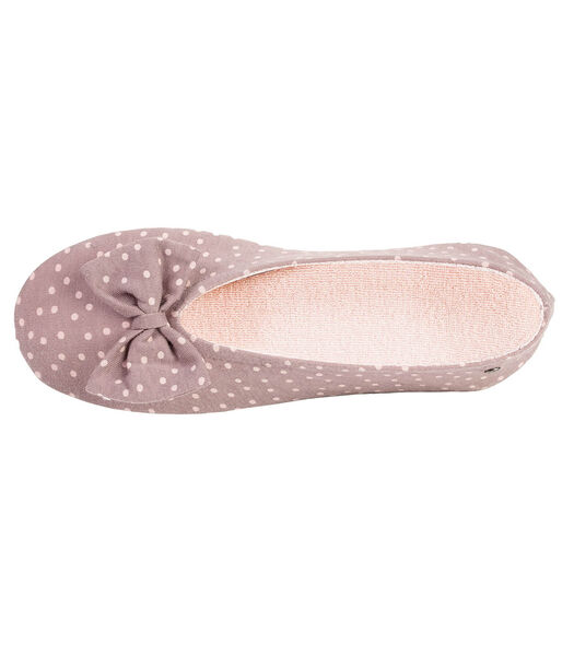 Chaussons ballerines femme pois