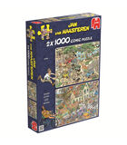 puzzel Jan van Haasteren Safari & Storm 2in1 - 2x 1000 stukjes image number 2