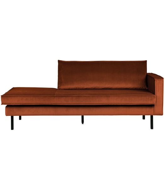 Rodeo Daybed Rechts - Velvet - Roest - 85x203x86