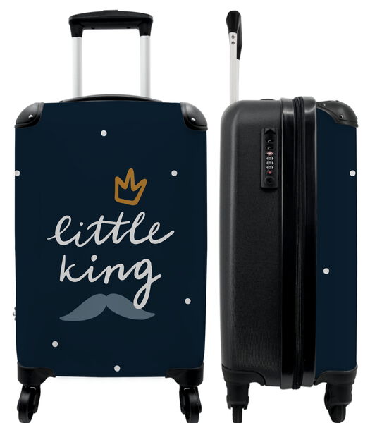 Ruimbagage koffer met 4 wielen en TSA slot (Quote - Little king - Baby - Kroontje - Jongentje)
