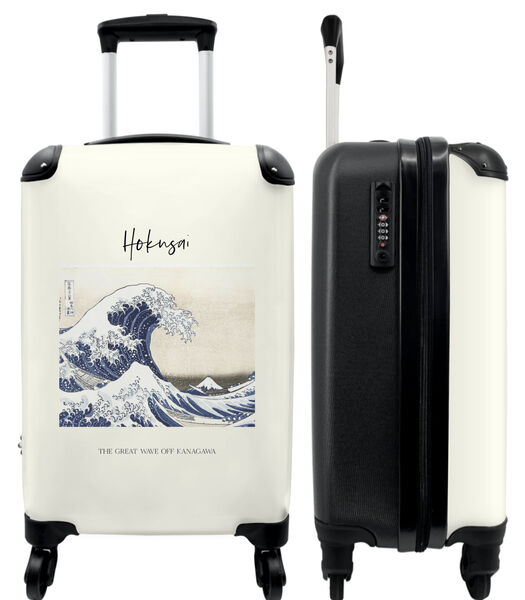Ruimbagage koffer met 4 wielen en TSA slot (Kunst - Hokusai - Zee - Golf)