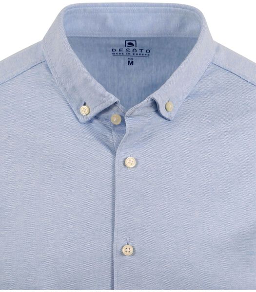 Short Sleeve Overhemd Lichtblauw Melange