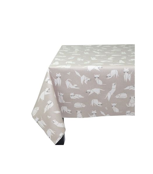 Nappe enduite Chats taupe