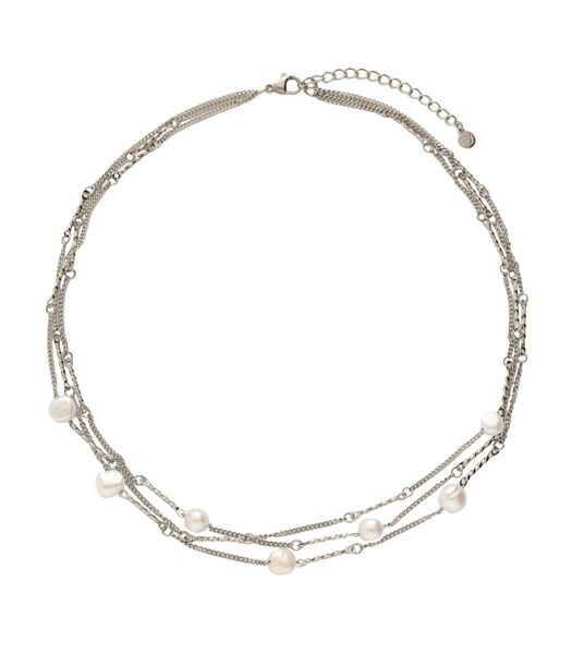 Collier Valentine avec trois chaînes et perles