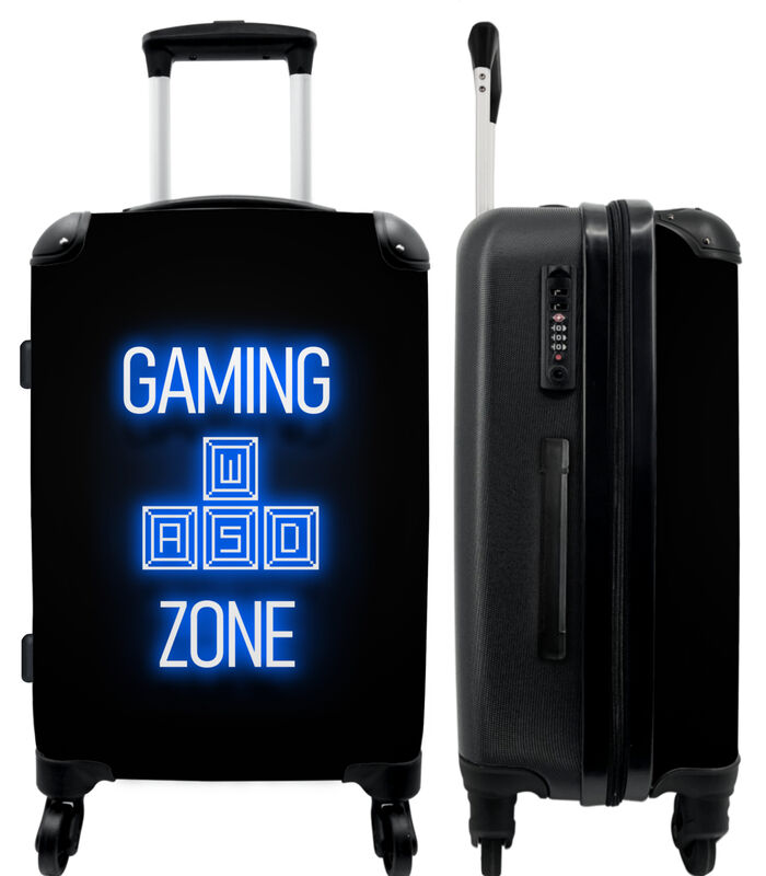 Shop NoBoringSuitcases Handbagage Koffer met 4 wielen en TSA (Gaming - Tekst - Gaming zone - - Blauw) op inno.be voor 99.95 EAN: 8720948371803