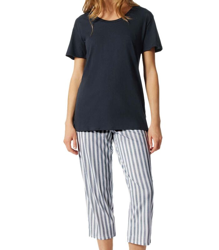 Pure Stripes - Pyjama met korte mouwen met 3/4-broek image number 0