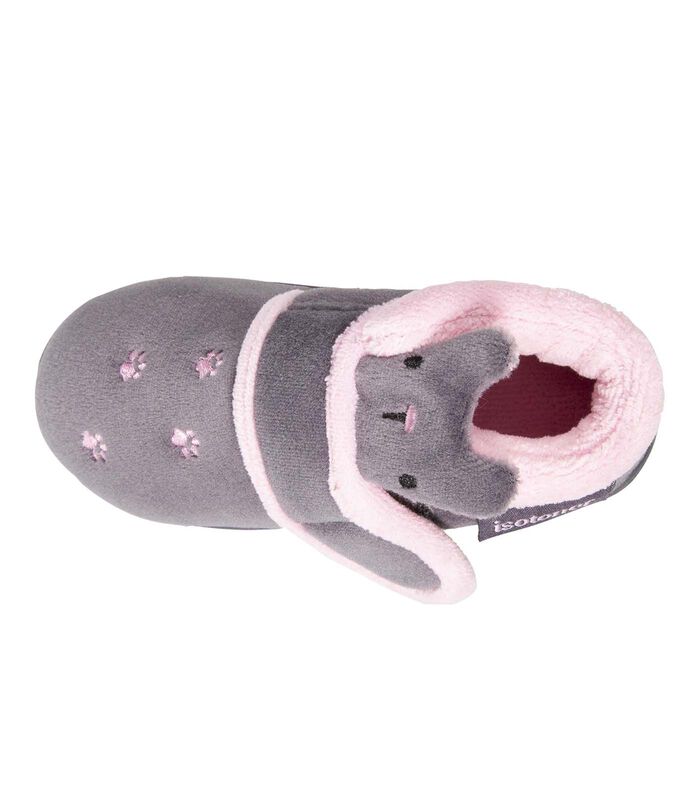 Chaussons Bottillons velcro Chat gris image number 1