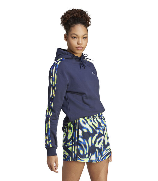 Dames Hoodie Vibrant Print 3-Stripes