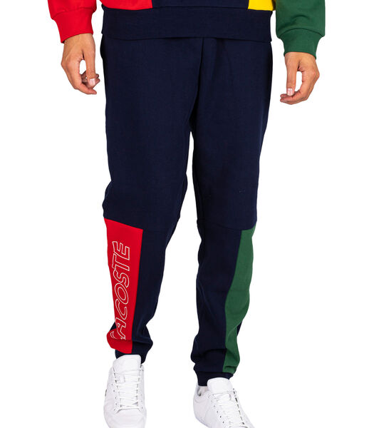 Pantalon de jogging en molleton de coton mélangé color-block