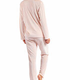 Pyjama fluwelen outfit broek shirt Elegant Stripes image number 1