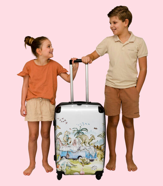 Ruimbagage koffer met 4 wielen en TSA slot (Dino - Dieren - Natuur - Kids - Waterverf - Bus)