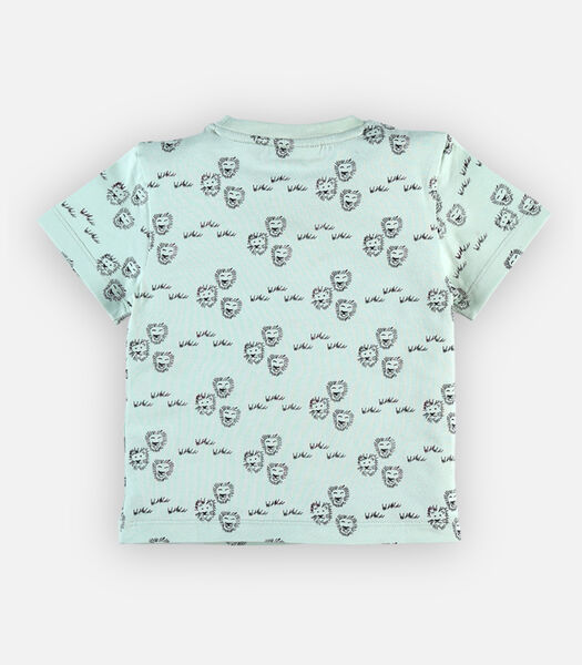 T-shirt met prints, lichtgroen