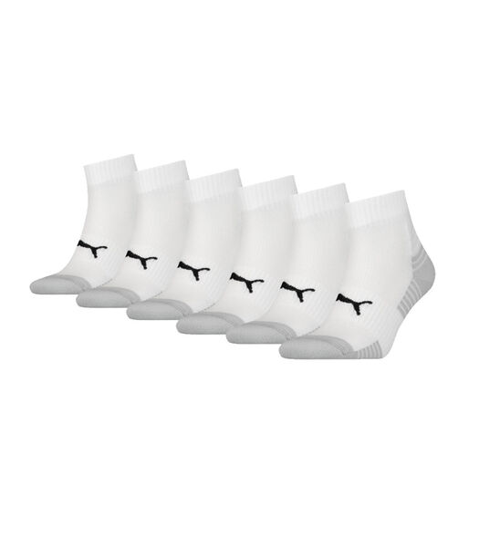 Chaussettes basses de sport matelassées (lot de 6 paires) Blanc
