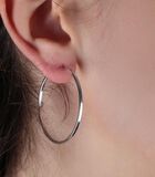 B-CLASSIC Rhodium zilveren oorbellen image number 2