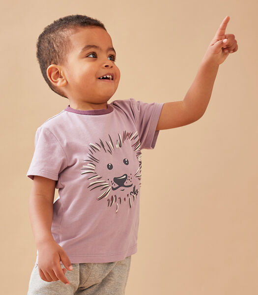 T-shirt met leeuwenprint, paars