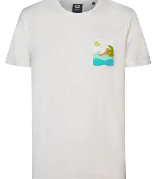 T-shirt à Imprimé Dorsal Tropicale