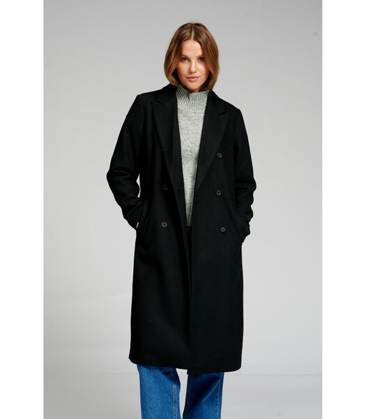 Manteau en laine classique - Noir