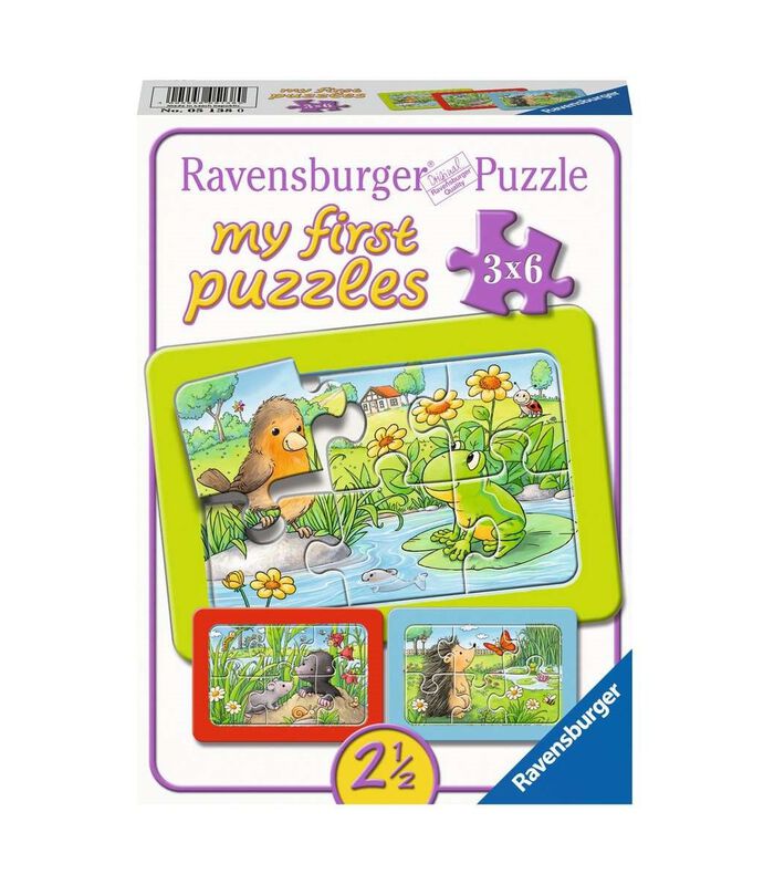 Kinderpuzzel My first puzzles (3 x 6 frame) Kleine dieren in de tuin image number 0
