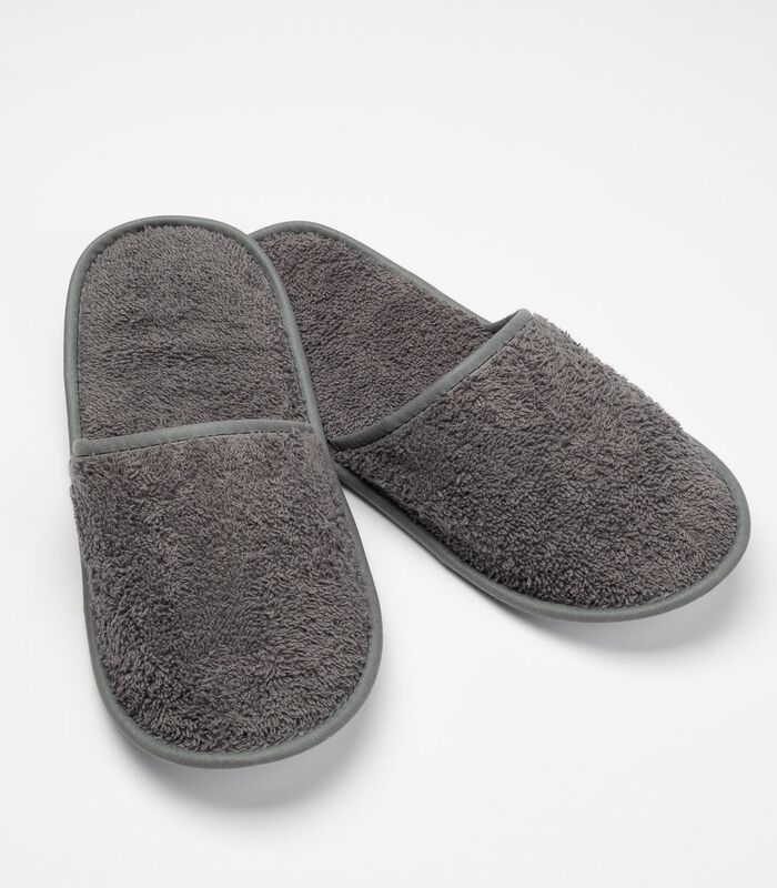Waterdichte slippers in badstof image number 0