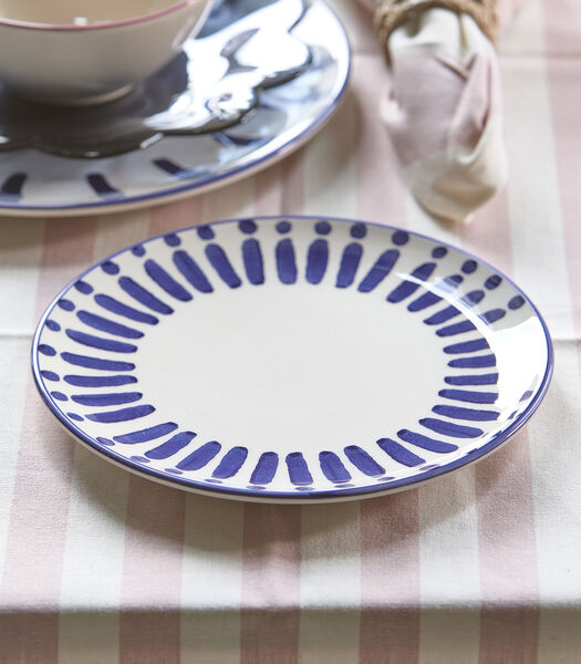 Menton - assiette petit déjeuner bleu assiette 21 cm