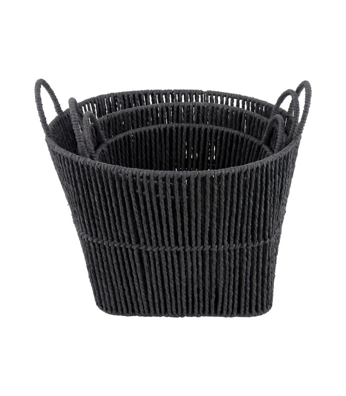 Ornement Basket Set Store, Set of 3 - Noir - 40.3x37.7x31.5cm image number 2
