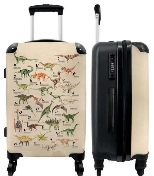 Handbagage Koffer met 4 wielen en TSA slot (Alfabet - Dino - Retro - Jongens)