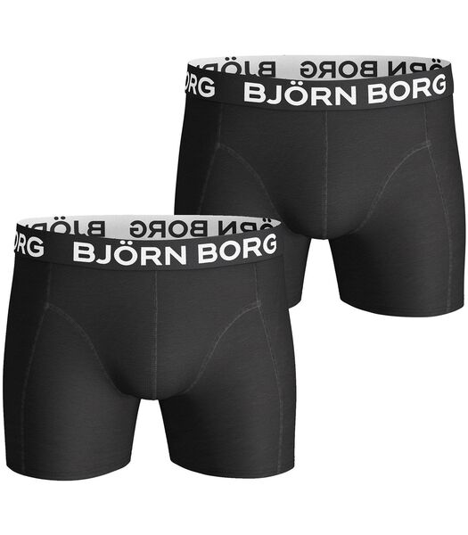 Bjorn Borg Boxers Lot de 2 Noir Solide