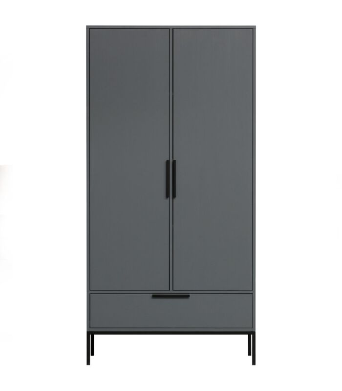 Armoire - Pin - Gris - 200x100x53  - Adam image number 0