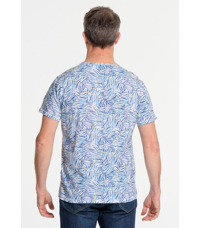 T-shirt katoen met plantaardige print image number 3