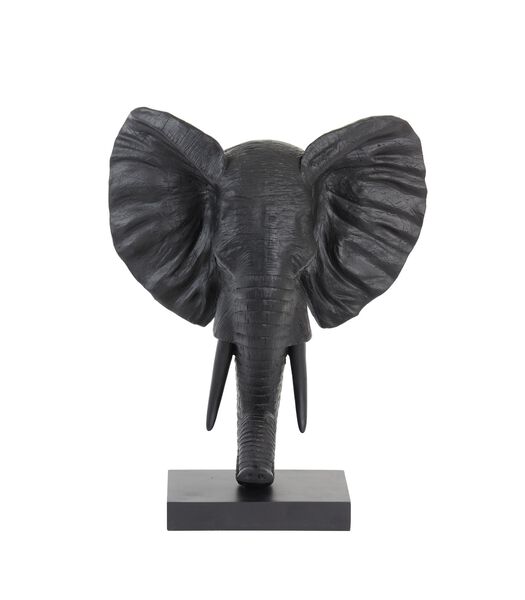 Ornament Elephant - Zwart - 38.5x19.5x49cm
