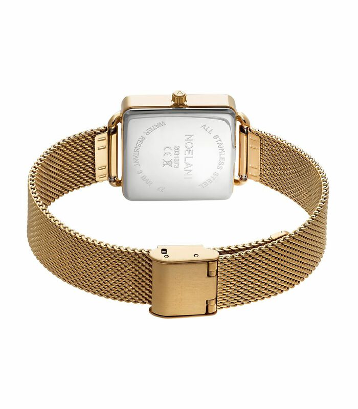 Quartz horloge voor dames, roestvrij staal IP goud image number 4