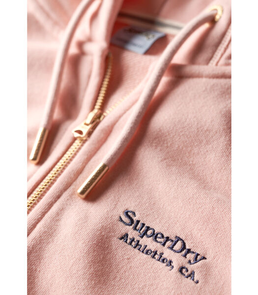 Sweatshirt à capuche zippé à logo femme Essential