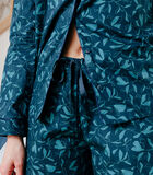 Katoenen popeline pyjamabroek met neon bloemenprint image number 2