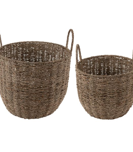Panier Basket Set Save Large - Naturel - 35.5x35.5x38cm