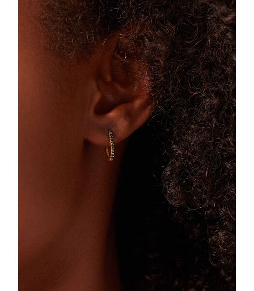 Femmes - Boucle d'oreille sans placage - Zircone