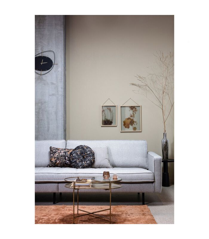 Cushion Ronde  - Velours - Aquarel Flower Noir - 45x45  - Vogue image number 3