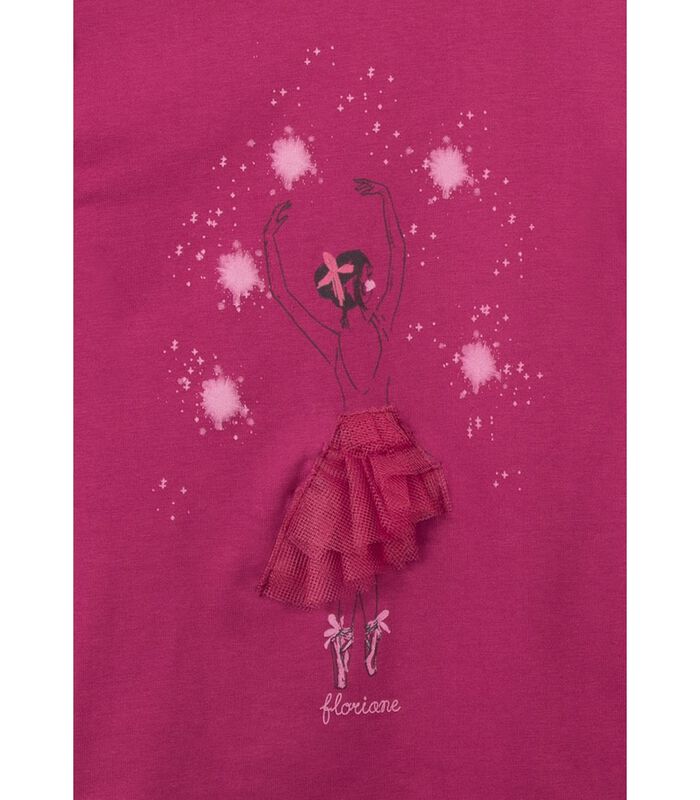 T-shirt met lange mouwen en balletdanseresmotief image number 2