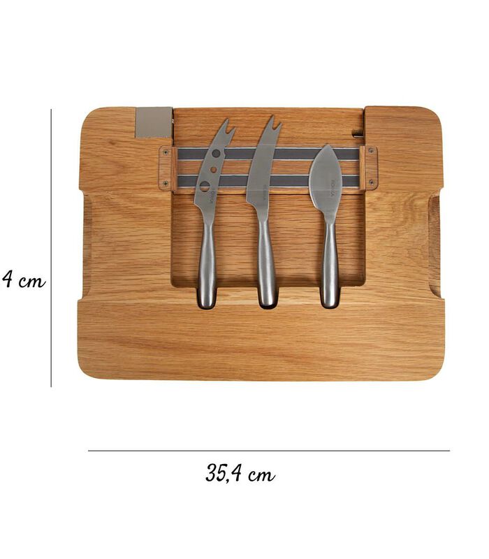 Party Cheese Set - Inclusief Kaasmessen - Bruin - 34,2 cm image number 4