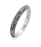Ring Heren Band Ring Smalle Gebruikte Look Solide Trend In 925 Sterling Zilver image number 0