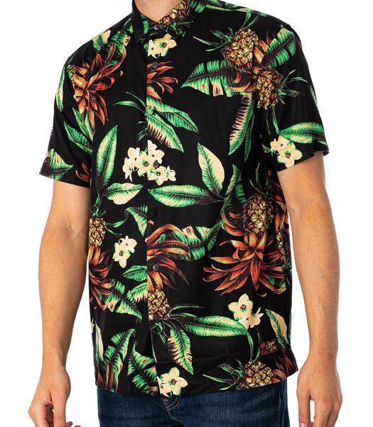 Chemise hawaïenne vintage à manches courtes