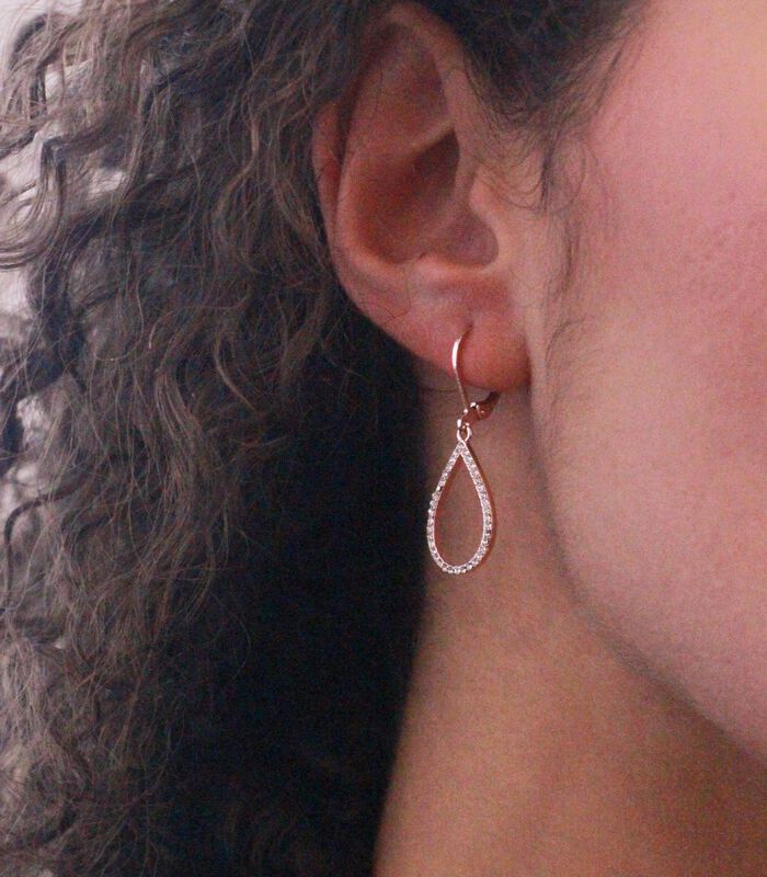 Boucles d'oreilles Laelia Dangling Hoop - Cristal d'Autriche image number 2