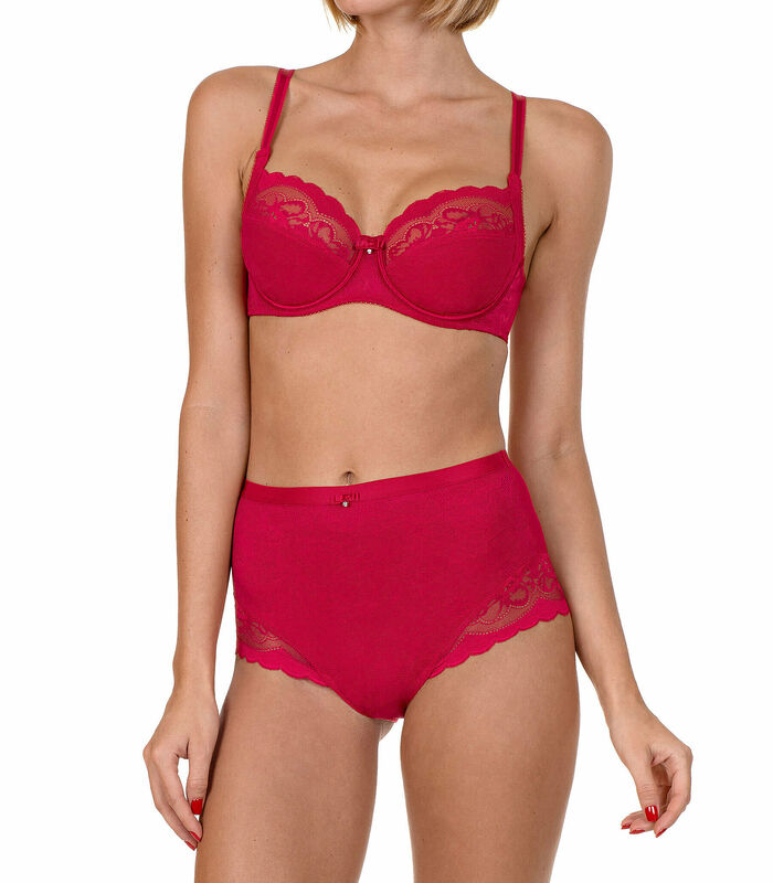 Slip taille haute Evelyn rouge image number 2