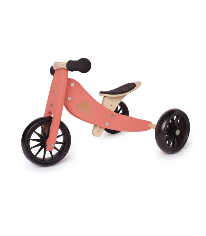 2-in-1 houten loopfiets & driewieler vanaf 1 jaar Tiny Tot - Roze image number 0